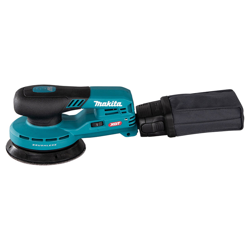 Máy chà nhám quỹ đạo tròn 5mm Makita BO001CG dùng Pin 40Vmax XGT thông qua ổ cắm rời, đế chà nhám 125mm