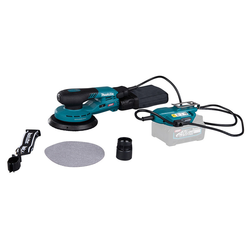 Máy chà nhám quỹ đạo tròn 5mm Makita BO002CG dùng Pin 40Vmax XGT thông qua ổ cắm rời, đế chà nhám 150mm
