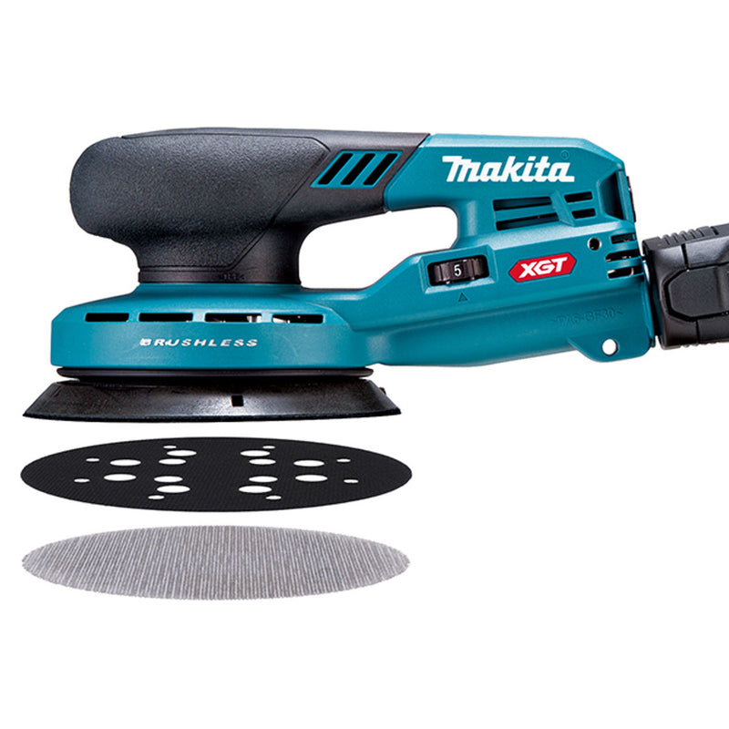 Máy chà nhám quỹ đạo tròn 3mm Makita BO003CG dùng Pin 40Vmax XGT thông qua ổ cắm rời, đế chà nhám 125mm