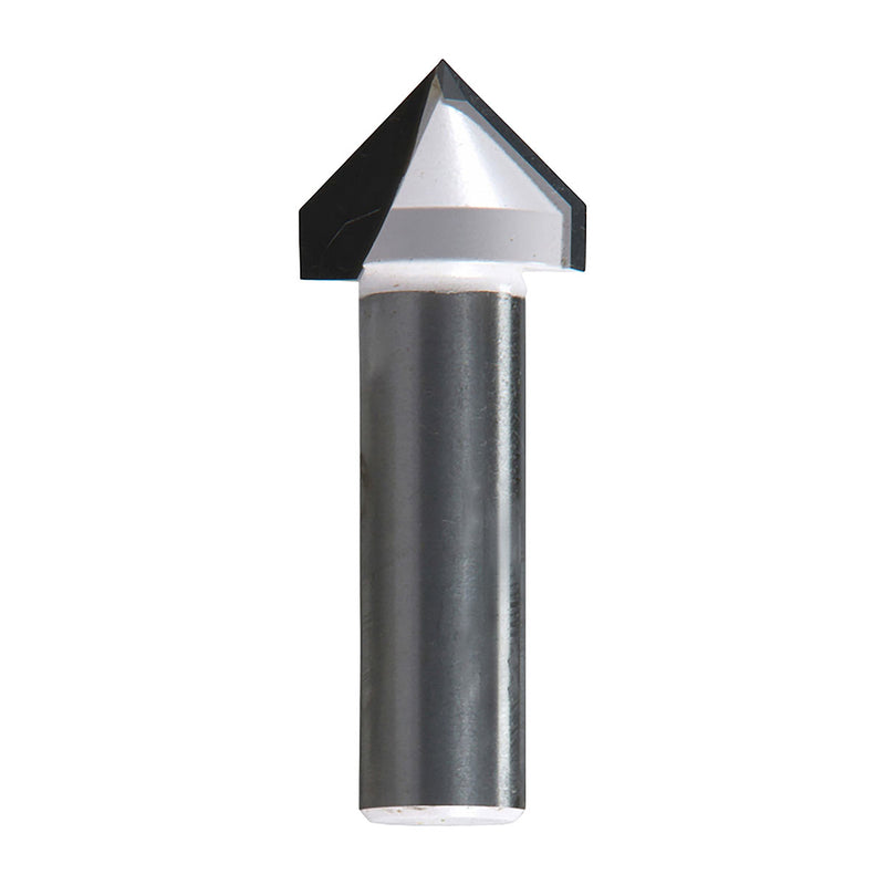 Mũi phay rãnh chữ V hệ mét Makita cốt 6mm, đường kính hiệu dụng từ 20mm-23mm ( Cấp 3 sao )