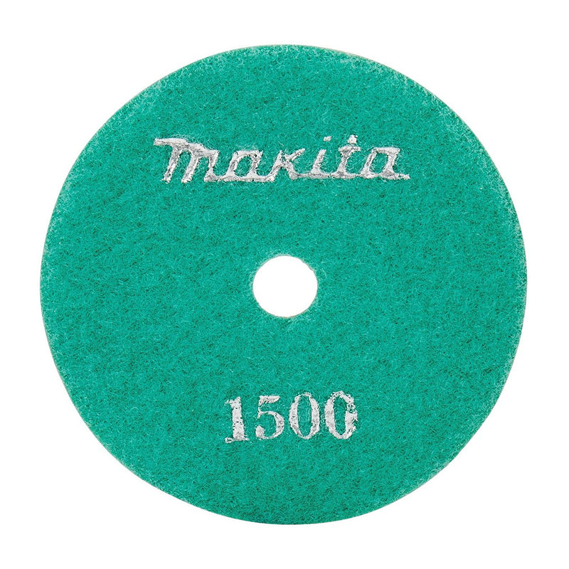 Tấm đệm đánh bóng Makita cho đá hoa cương, đá cẩm thạch đường kính 100mm, cỡ hạt từ 100-1500, dùng với đế gai ( Cấp 3 sao )