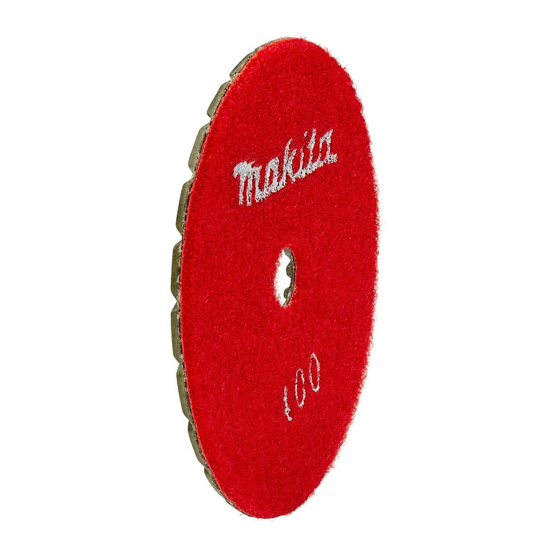 Tấm đệm đánh bóng Makita cho đá hoa cương, đá cẩm thạch đường kính 100mm, cỡ hạt từ 100-1500, dùng với đế gai ( Cấp 3 sao )