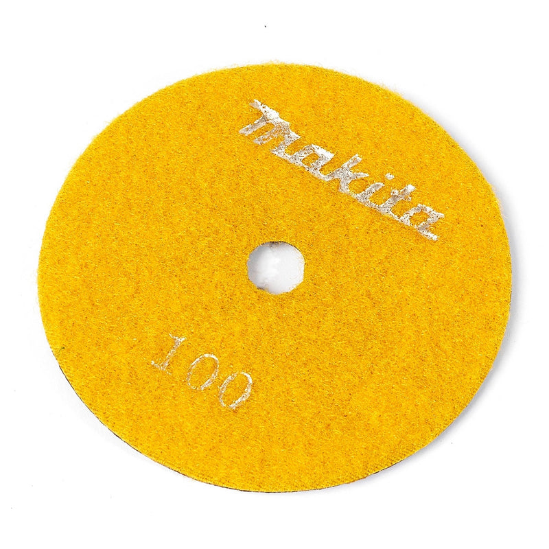 Tấm đệm đánh bóng Makita cho đá hoa cương, đá cẩm thạch đường kính 100mm, cỡ hạt từ 100-1500, dùng với đế gai ( Cấp 3 sao )