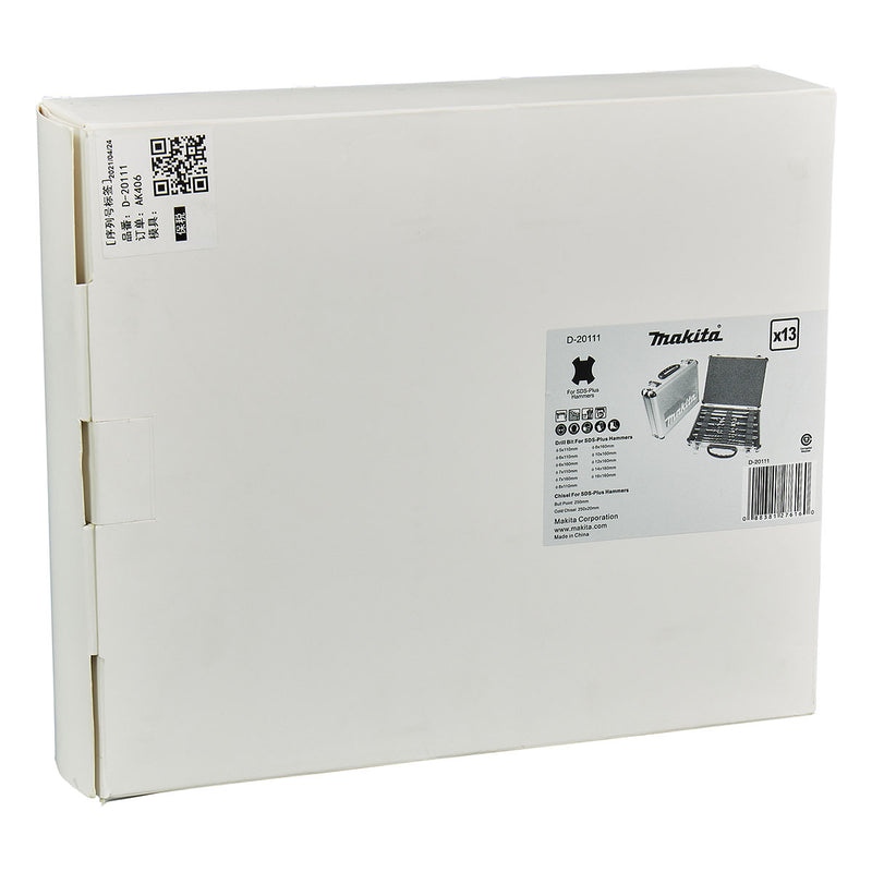 Bộ mũi khoan và đục bê tông TCT 13 chi tiết Makita D-20111 kích thước từ 5mm - 16mm, đuôi gài SDS-Plus