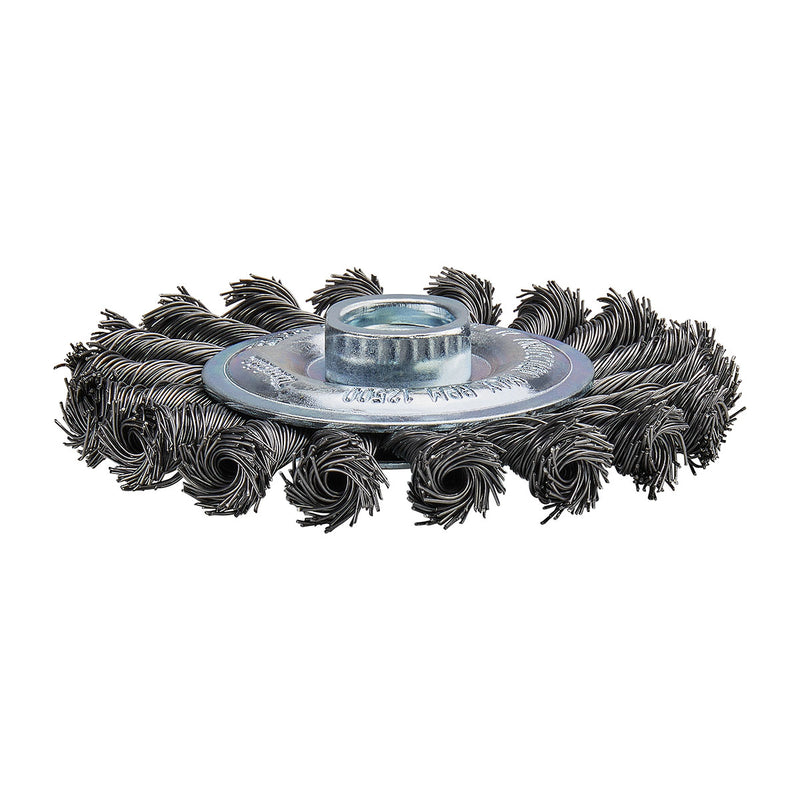 Bánh cước kim loại sợi thép xoắn Makita D-29555 đường kính 100mm, cốt M14 dùng cho các máy mài góc 180mm, 230mm ( Cấp 2 sao )