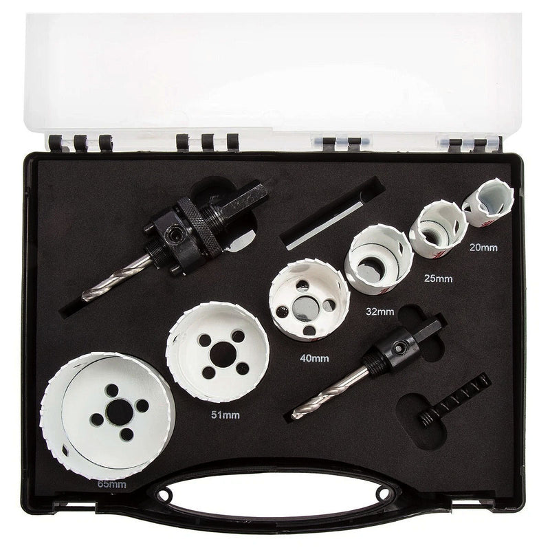 Bộ mũi khoét lỗ đa vật liệu BiM 9 chi tiết Makita D-47123 kích thước từ 16mm - 51mm