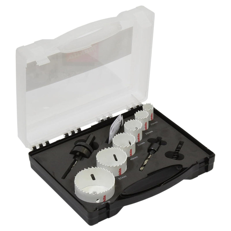 Bộ mũi khoét lỗ đa vật liệu BiM 9 chi tiết Makita D-47139 kích thước từ 20mm - 65mm
