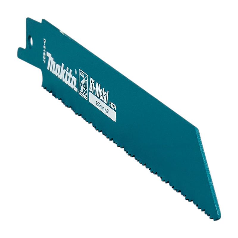 Vĩ 2 lưỡi cưa kiếm Bi-Metal Makita D-51627 dòng sản phẩm kinh tế dùng cho kim loại, số răng 14 TPI chiều dài 150mm ( Cấp 2 sao )