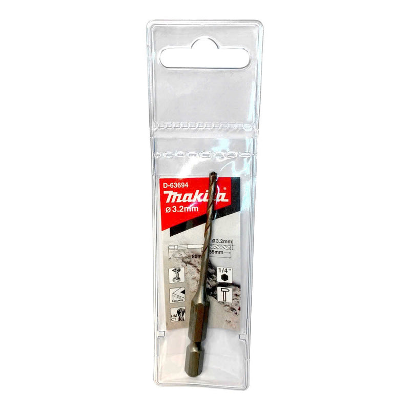 Mũi khoan bê tông TCT đuôi lục giác 6.35mm (1/4 inch) Makita ( Cấp 2 sao )