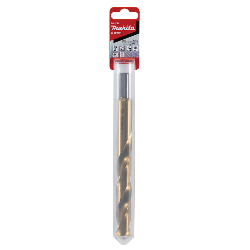 Mũi khoan kim loại HSS-Tin Makita kích thước từ 14mm - 20mm, đuôi trơn