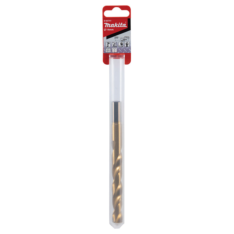 Mũi khoan kim loại HSS-Tin Makita kích thước từ 14mm - 20mm, đuôi trơn