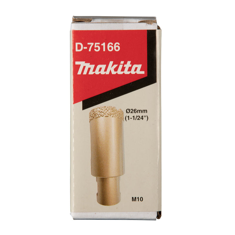 Mũi khoét lỗ kim cương cao cấp Makita dùng cho đám cẩm thạch, đá Granit, ngói sứ đường kính từ 5mm-50mm, ren trục M10 & M14 phù hợp cho các máy mài góc ( Cấp chuyên dụng )