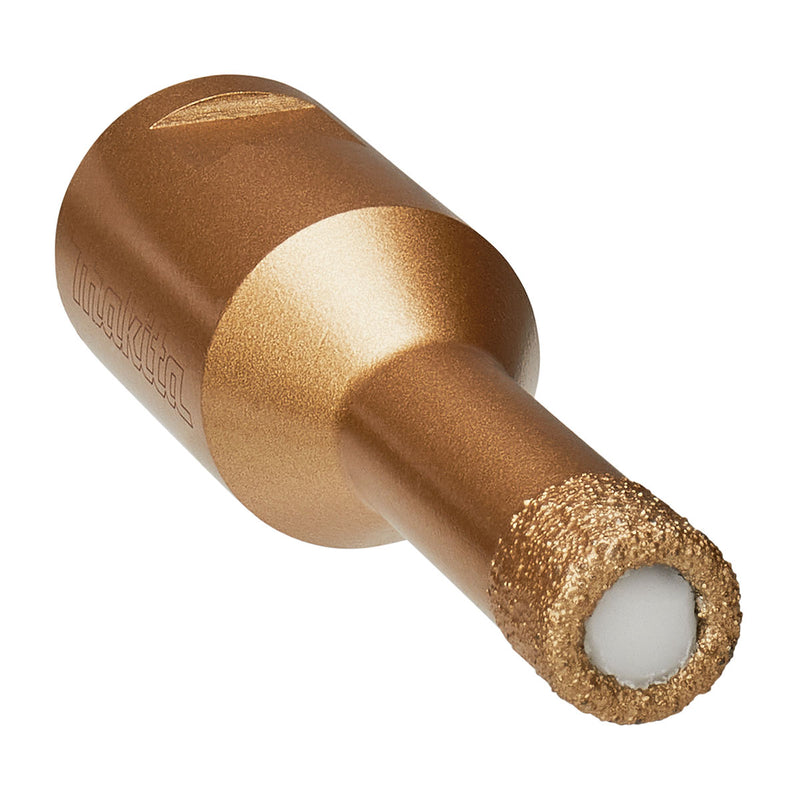 Mũi khoét lỗ kim cương cao cấp Makita dùng cho đám cẩm thạch, đá Granit, ngói sứ đường kính từ 5mm-50mm, ren trục M10 & M14 phù hợp cho các máy mài góc ( Cấp chuyên dụng )