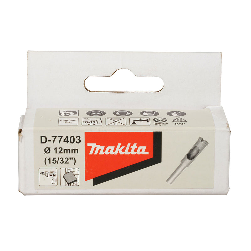 Mũi khoét lỗ kim cương Makita cho đá hoa cương, đá cẩm thạch, ngói sứ đường kính từ 6mm-12mm ( Cấp 2 sao )