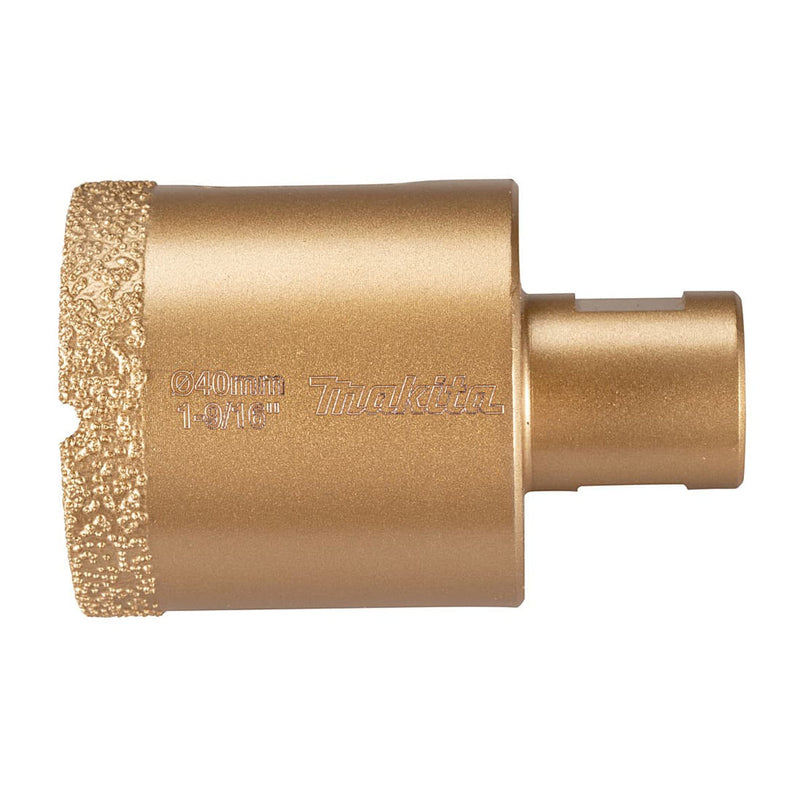 Mũi khoét lỗ kim cương có rãnh thoát bụi Makita đường kính từ 32mm - 40mm, trục ren M10