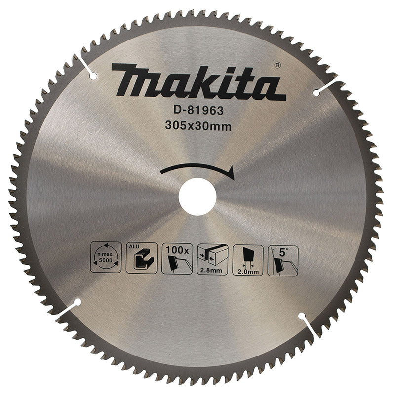 Lưỡi cưa nhôm TCT Makita D-81963 đường kính 305mm, 100 răng, lỗ cốt 30mm