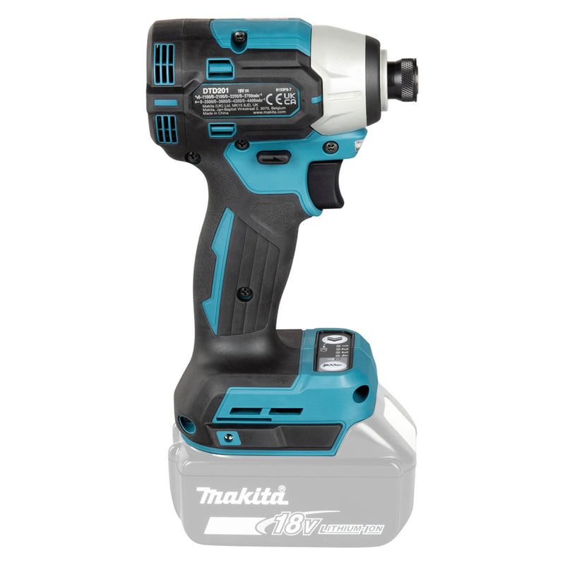 Máy vặn vít Makita DTD201 dùng Pin 18V LXT, đuôi lục giác 6.35mm (1/4 inch)
