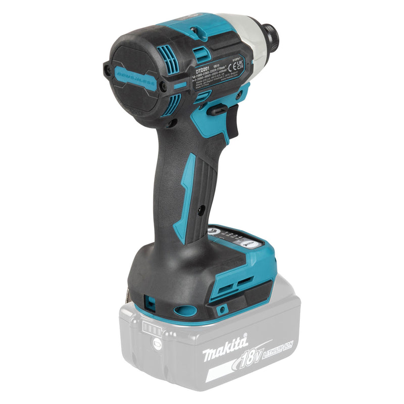 Máy vặn vít Makita DTD201 dùng Pin 18V LXT, đuôi lục giác 6.35mm (1/4 inch)