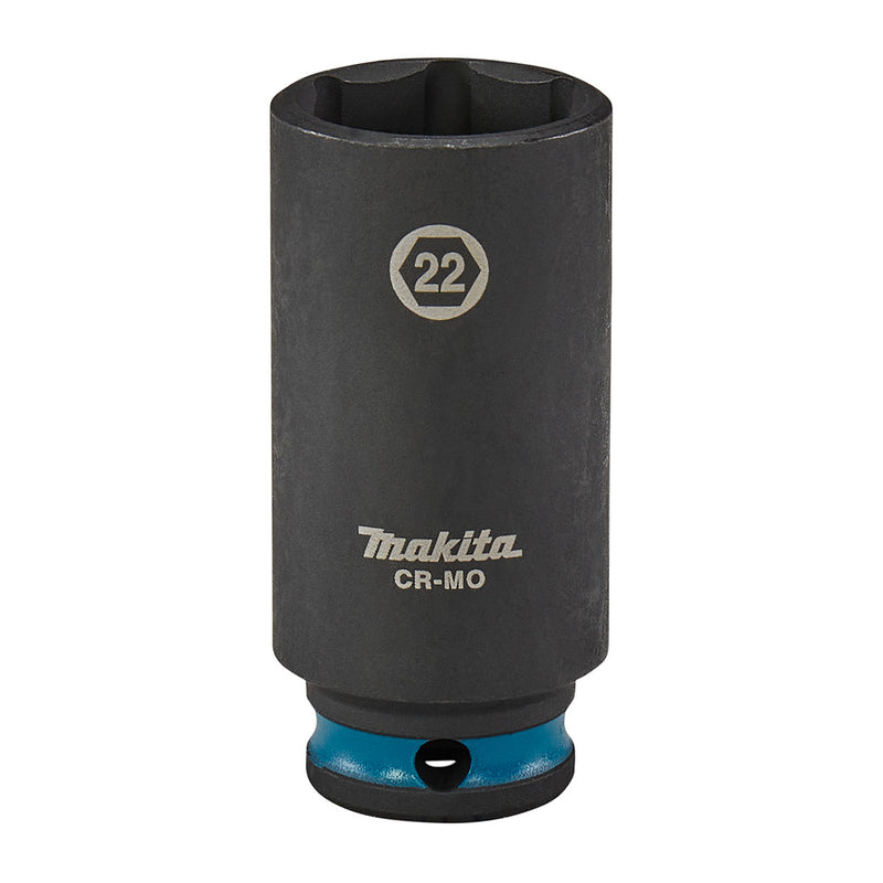 Đầu tuýp cốt 3/8 inch thân dài Makita thép Cr-Mo, kích thước từ 7mm-22mm, chiều dài 63mm ( Cấp 3 sao )