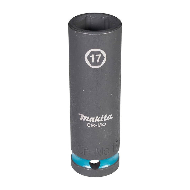 Đầu tuýp cốt 1/2 inch thân dài Makita thép Cr-Mo kích thước từ 8mm-32mm, chiều dài 81.5mm ( Cấp 3 sao )