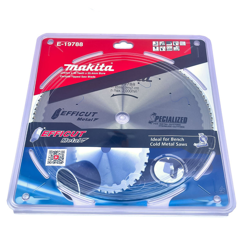 Lưỡi cắt Inox TCT Makita E-19788 công nghệ Efficut đường kính 305mm, 96 răng kiểu SMTCG lỗ cố 25.4mm, dùng cho máy cưa đĩa ( Cấp 5 sao )