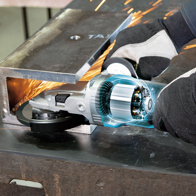 Máy mài góc đầu dẹt Makita GA055G dùng Pin 40Vmax XGT, đường kính lưỡi 125mm, công tắc trượt