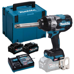 TW011GM201: Thân máy + 02 Pin 4.0Ah (BL4040) + Sạc nhanh (DC40RA) + Thùng Makpac số 4 (821552-6)