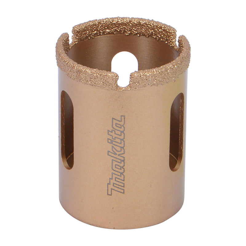 Mũi khoét lỗ kim cương có rãnh thoát bụi Makita đường kính mũi 16mm-68mm ( Không kèm đuôi và mũi định tâm )