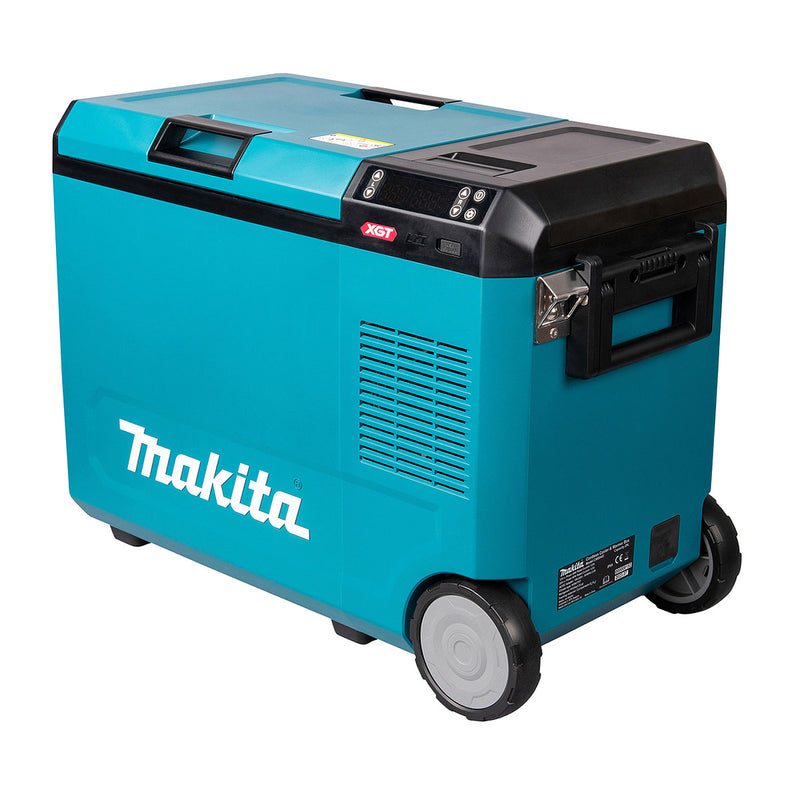 Thùng làm lạnh và giử ấm Makita CW004G dùng được với Pin 40Vmax XGT, 18V LXT hoặc dùng điện 220V/AC dung tích 29L
