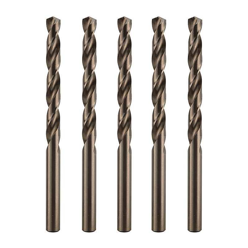 Hộp 5 mũi khoan Inox, chất liệu HSS-Co 5% Makita đuôi tròn kích thước từ 1.5mm - 13mm