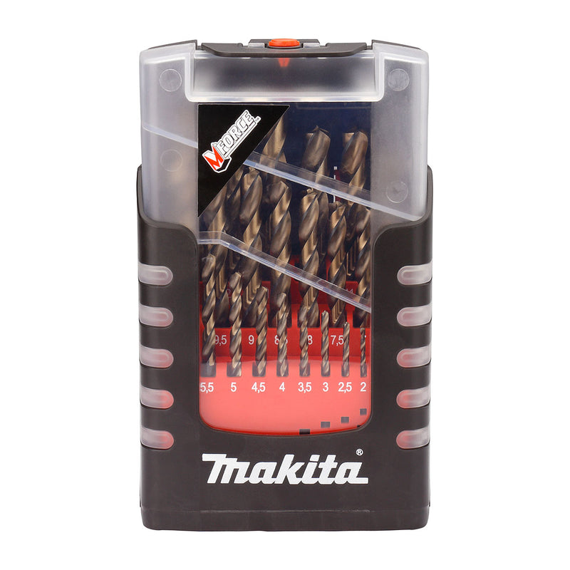 Bộ 25 mũi khoan kim loại HSS M-Force Makita D-29882, kích thước từ 1mm - 13mm