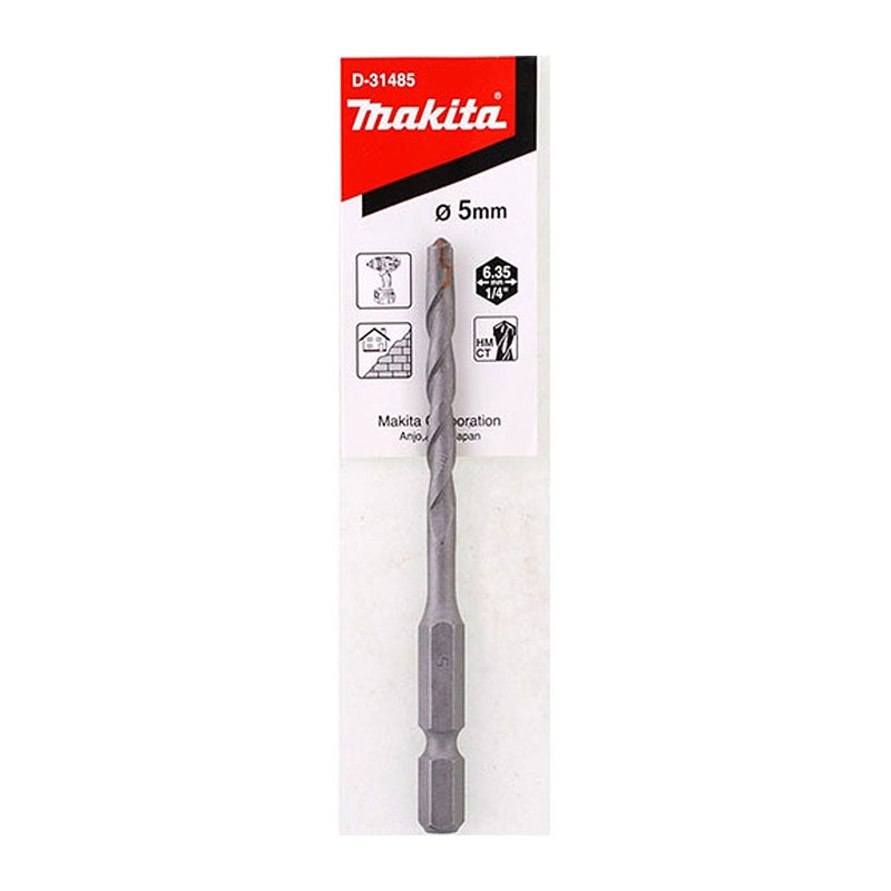 Mũi khoan bê tông TCT đuôi lục giác 6.35mm (1/4 inch) Makita ( Cấp 2 sao )