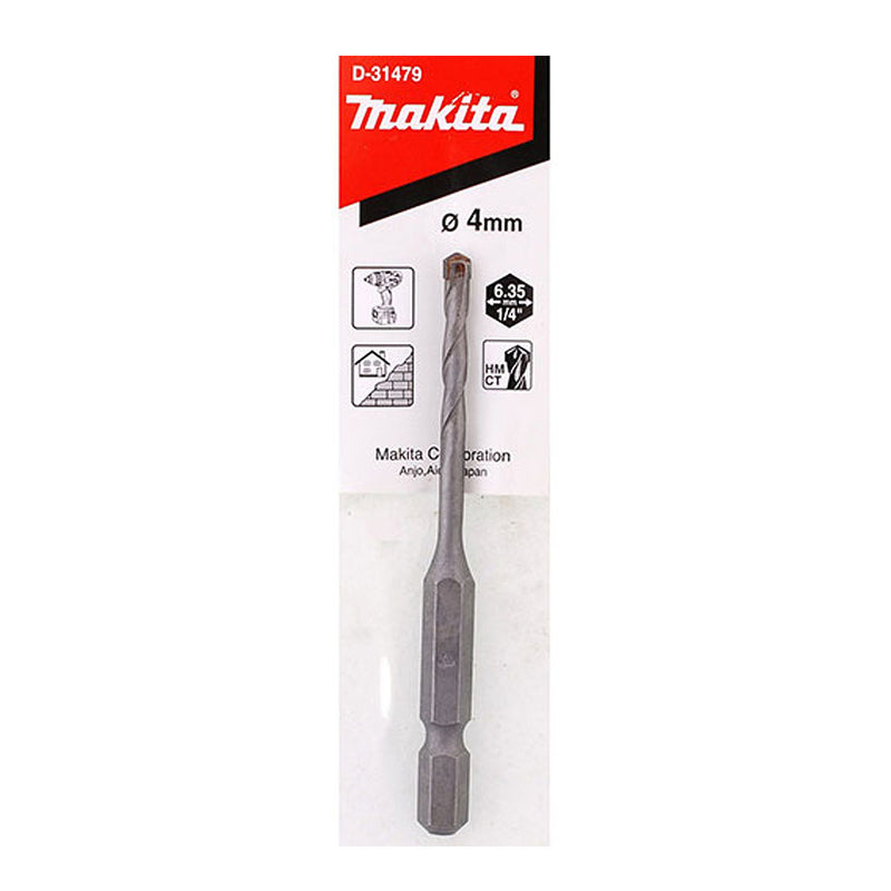 Mũi khoan bê tông TCT đuôi lục giác 6.35mm (1/4 inch) Makita ( Cấp 2 sao )