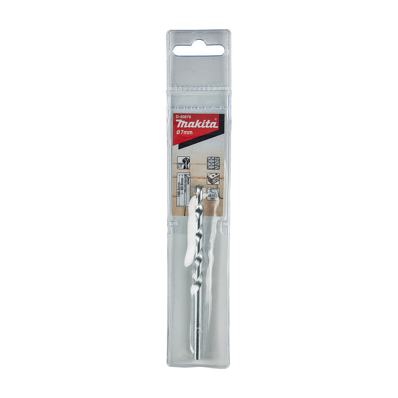 Mũi khoan bê tông TCT đuôi trơn Makita đường kính từ 3mm-12mm, bề mặt mạ bóng ( Cấp 2 sao )