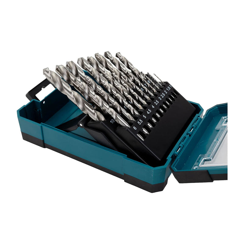 Bộ 19 mũi khoan kim loại, chất liệu HSS-G đuôi tròn Makita D-67549