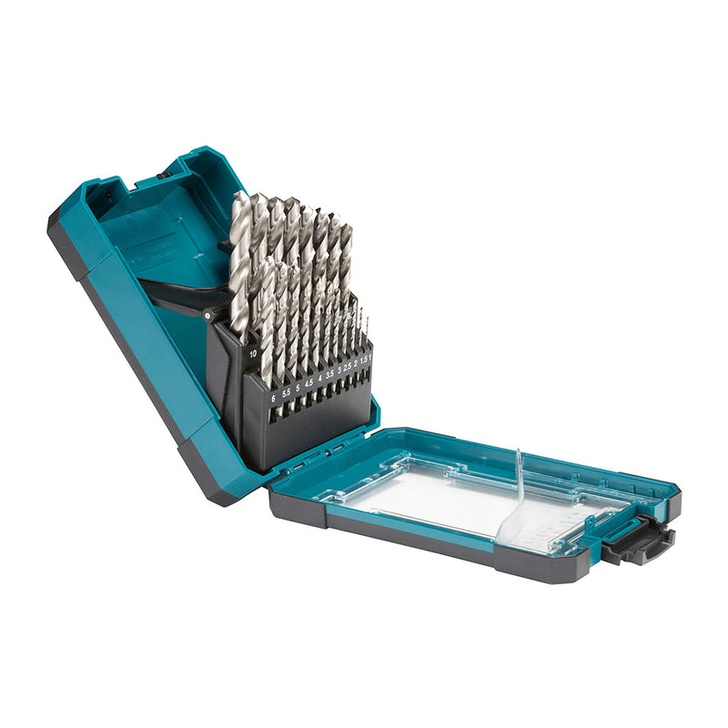 Bộ 19 mũi khoan kim loại, chất liệu HSS-G đuôi tròn Makita D-67549