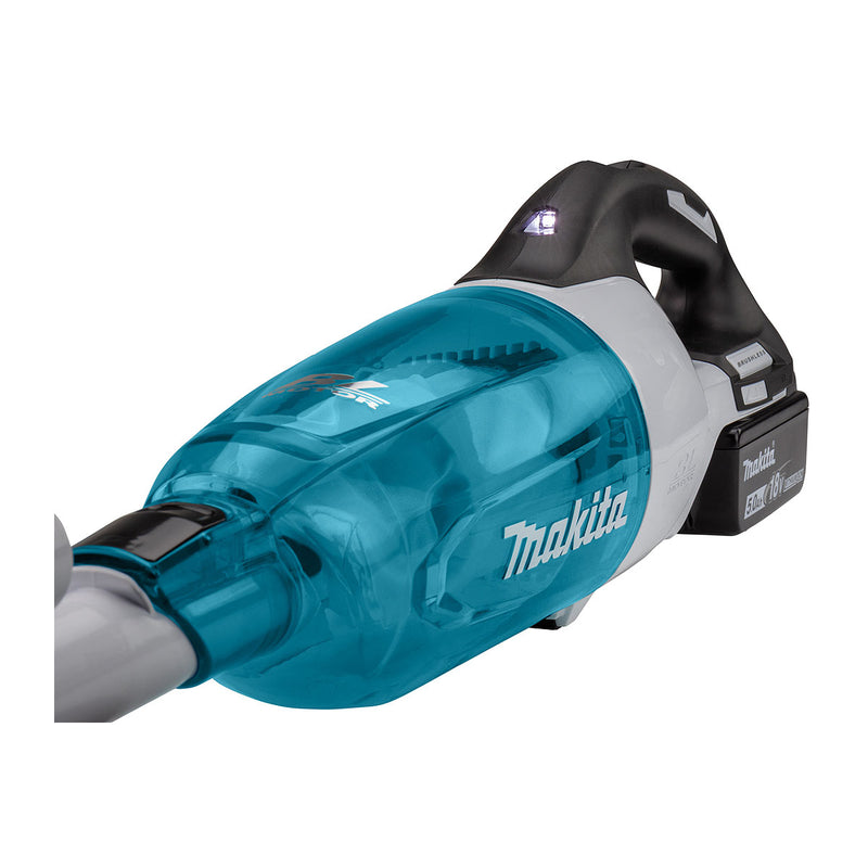 Máy hút bụi cầm tay Makita DCL281F dùng Pin 18V LXT, công suất hút 60W, khả năng chứa bụi 750ml bộ lọc HEPA