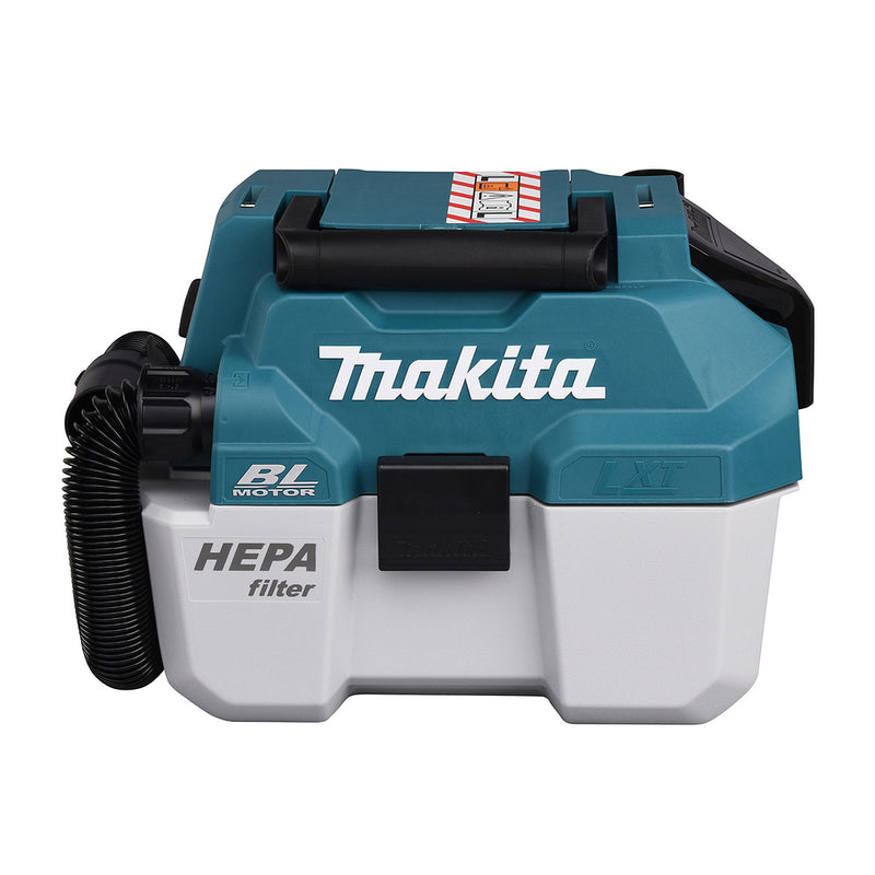 Máy hút bụi Makita DVC750L dùng Pin 18V LXT, dung tích 7.5L, lực hút 6.7kPa, bộ lọc HEPA