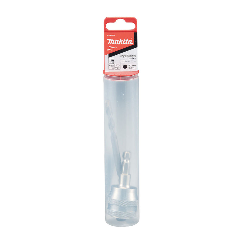 Đầu chuyển đổi kèm mũi định tâm đuôi lục giác 8.7mm Makita E-06959 dùng cho mũi khoét lỗ Ezychange TCT