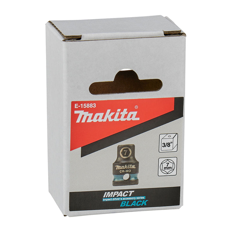 Đầu tuýp cốt 3/8 inch thân ngắn Makita thép Cr-Mo kích thước từ 6mm-22mm, chiều dài 28mm ( Cấp 3 sao )