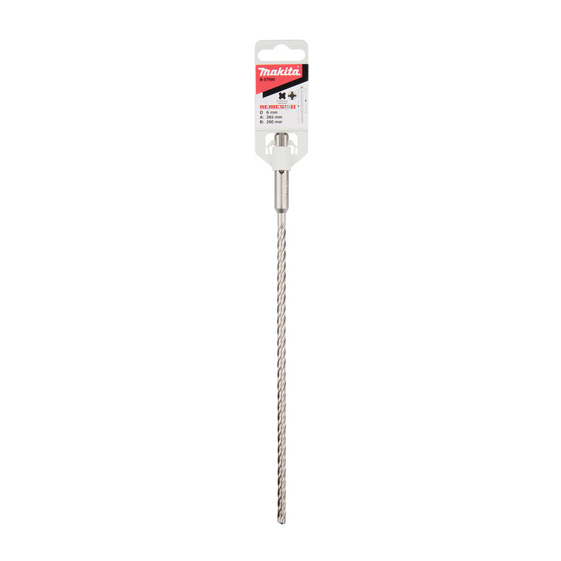 Mũi khoan bê tông TCT Nemesis II Makita đuôi gài SDS-Plus đường kính mũi từ 5mm-8mm ( Cấp 5 sao )
