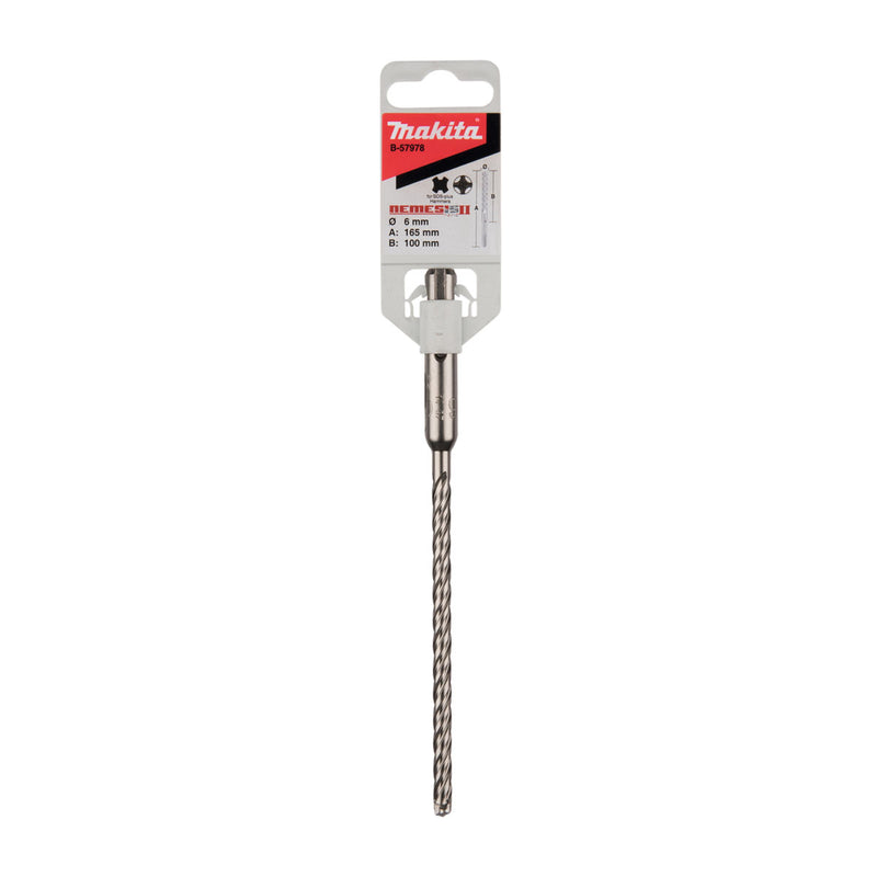 Mũi khoan bê tông TCT Nemesis II Makita đuôi gài SDS-Plus đường kính mũi từ 5mm-8mm ( Cấp 5 sao )