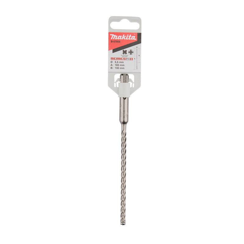 Mũi khoan bê tông TCT Nemesis II Makita đuôi gài SDS-Plus đường kính mũi từ 5mm-8mm ( Cấp 5 sao )