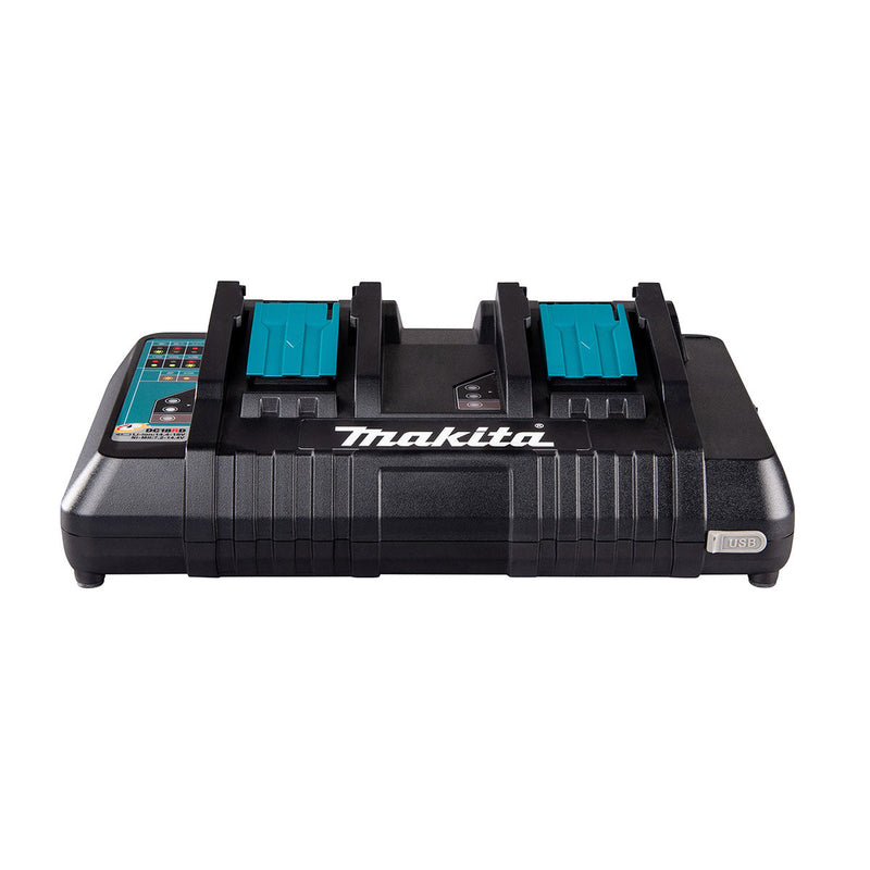 Đế sạc nhanh 2 cổng Makita DC18RD dùng cho Pin 18V LXT và Pin 14.4V mã số 630D94-1 ( Đế sạc nhập theo combo )