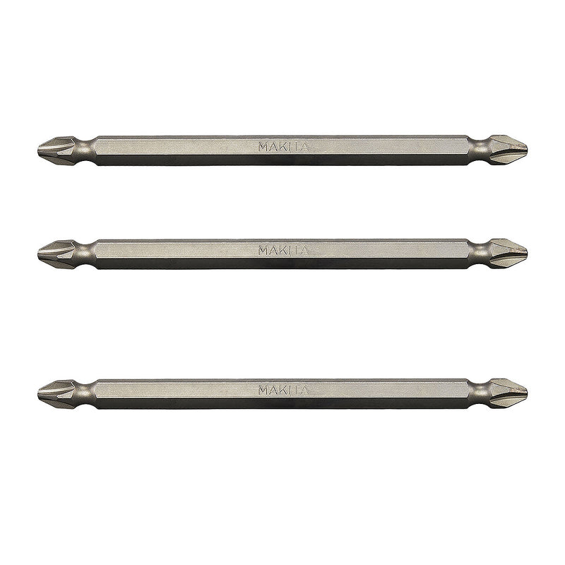 Vĩ 3 mũi vặn vít 2 đầu bake Makita 798337-4 kích thước PH2 x 110mm, đuôi lục giác 6.35mm ( 1/4 inch ) ( Cấp 3 sao )