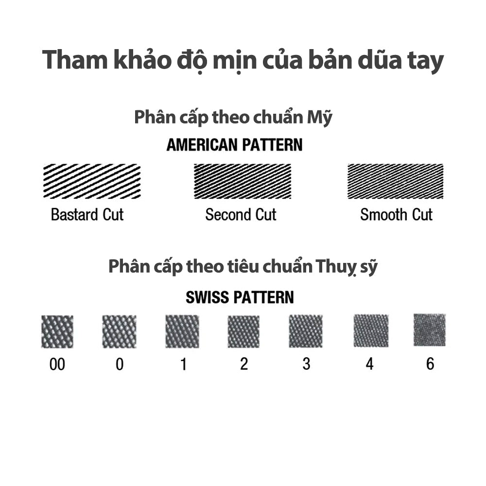 Dũa bán nguyệt, răng mịn vừa SATA kích thước từ 150mm - 300mm