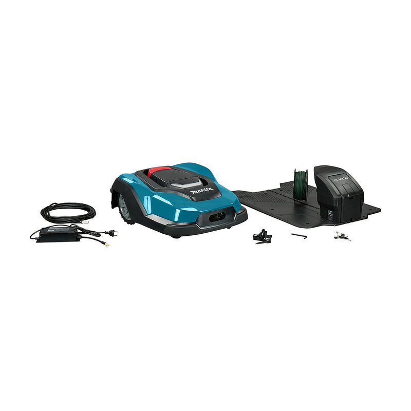 Robot cắt cỏ Makita RM350D dùng Pin tự sạc , diện tích làm việc tối đa 3500m2, độ rộng cắt 240mm