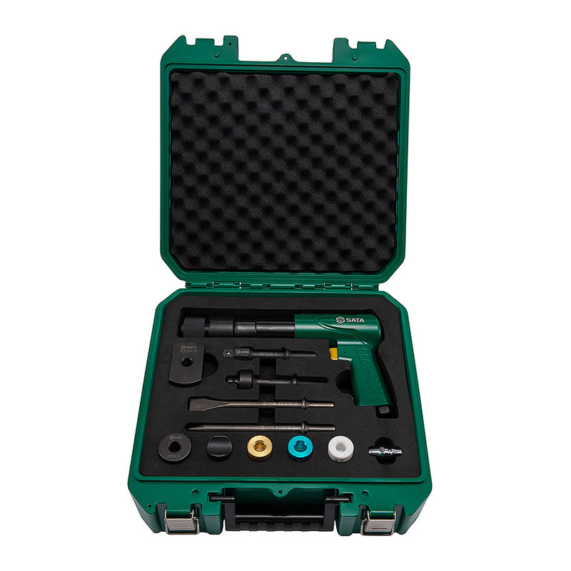 Bộ búa đục dùng hơi 12 chi tiết SATA 01511K đuôi lục giác 10mm