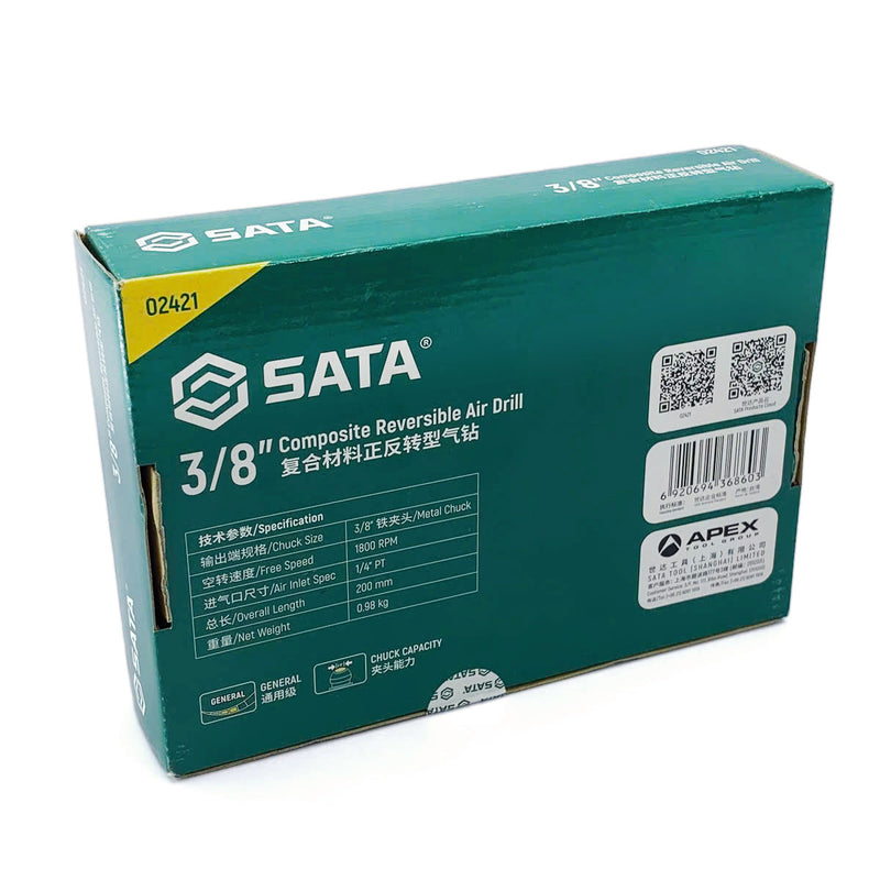 Máy khoan gỗ thép, dùng khí nén SATA 02421 đầu kẹp 10mm