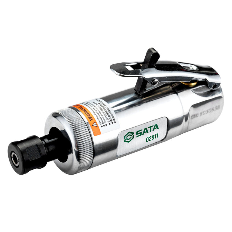 Máy mài khí nén SATA 02511 chấu bóp 6mm: Công cụ mài chính xác, tốc độ cao 20.000 vòng/phút, nhỏ gọn.